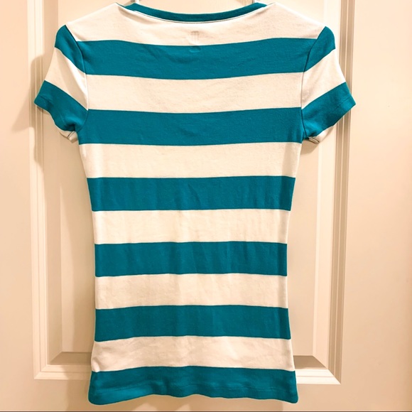 Tommy Hilfiger V-neck Striped T-Shirt - Picture 3 of 5